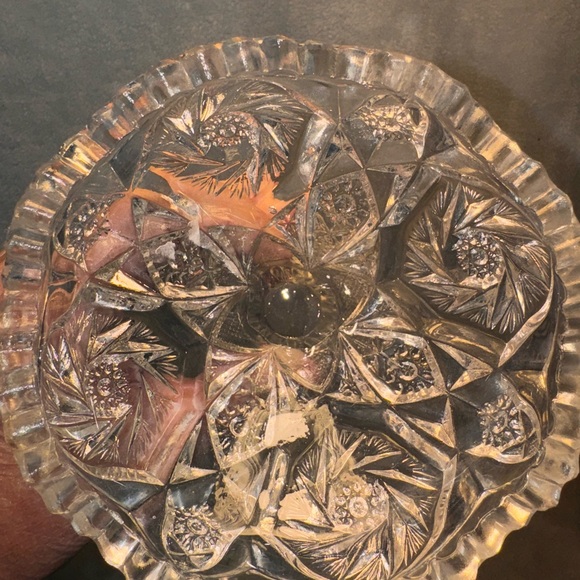 Vintage American Brilliance pedestal vase, bowl no chips or breaks - Picture 3 of 7